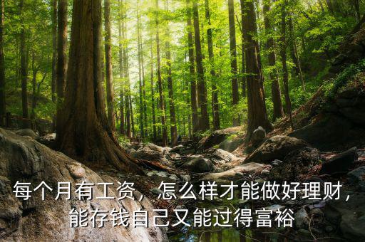 每個月有工資，怎么樣才能做好理財，能存錢自己又能過得富裕