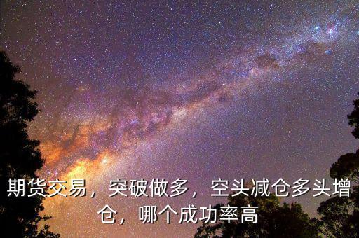 期貨交易，突破做多，空頭減倉(cāng)多頭增倉(cāng)，哪個(gè)成功率高
