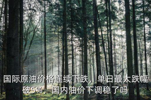 國際油價大跌中國油價為什么不降,國內油價下調穩(wěn)了嗎