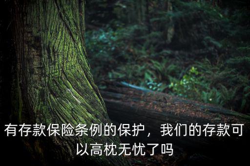 有存款保險條例的保護(hù)，我們的存款可以高枕無憂了嗎