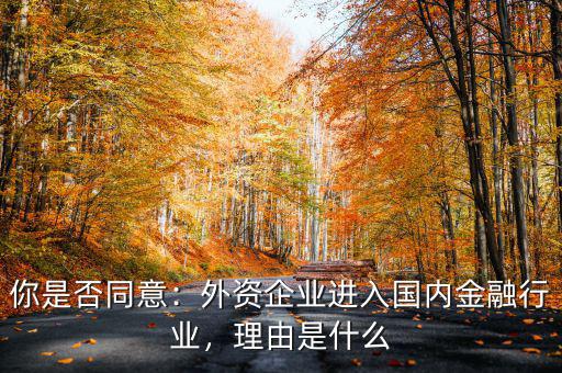 你是否同意：外資企業(yè)進(jìn)入國(guó)內(nèi)金融行業(yè)，理由是什么