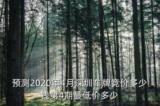 預(yù)測2020年4月深圳車牌競價多少錢第4期最低價多少