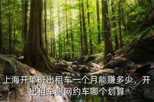 上海開單班出租車一個(gè)月能賺多少，開出租車跟網(wǎng)約車哪個(gè)劃算