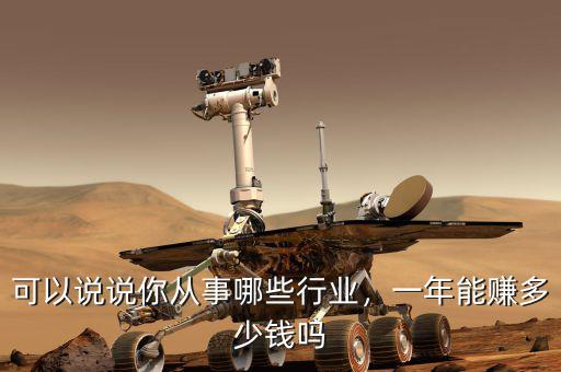 可以說說你從事哪些行業(yè)，一年能賺多少錢嗎
