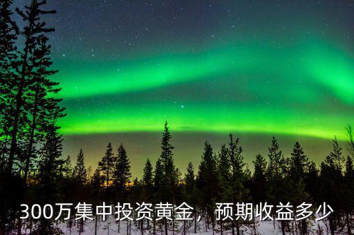 300萬(wàn)集中投資黃金，預(yù)期收益多少