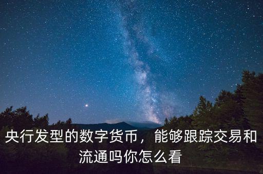 央行發(fā)型的數(shù)字貨幣，能夠跟蹤交易和流通嗎你怎么看