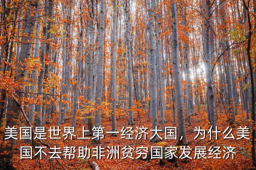 美國是世界上第一經(jīng)濟(jì)大國，為什么美國不去幫助非洲貧窮國家發(fā)展經(jīng)濟(jì)