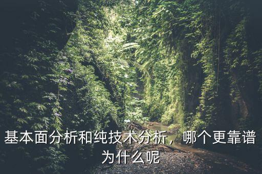 基本面分析和純技術(shù)分析，哪個更靠譜為什么呢
