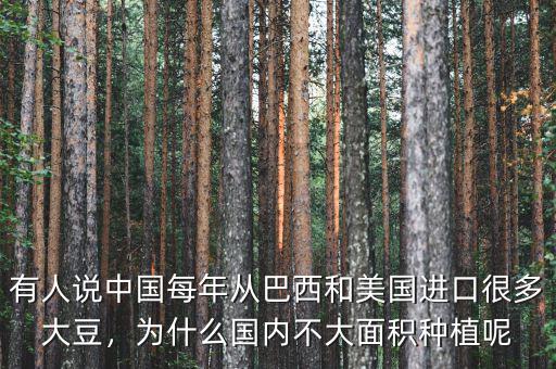 有人說中國(guó)每年從巴西和美國(guó)進(jìn)口很多大豆，為什么國(guó)內(nèi)不大面積種植呢