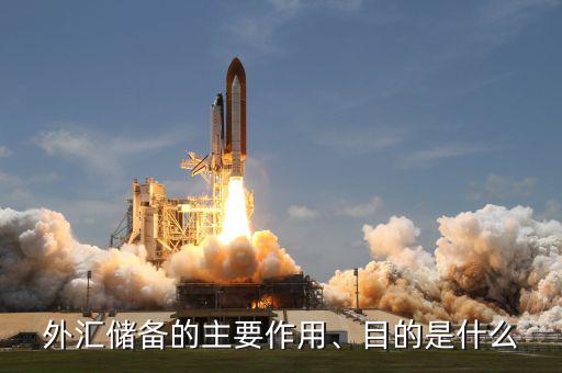 外匯儲(chǔ)備的主要作用、目的是什么