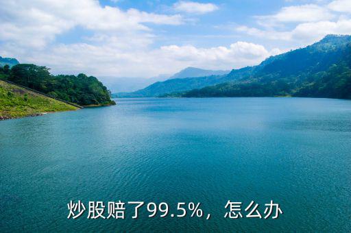 炒股賠了99.5%，怎么辦
