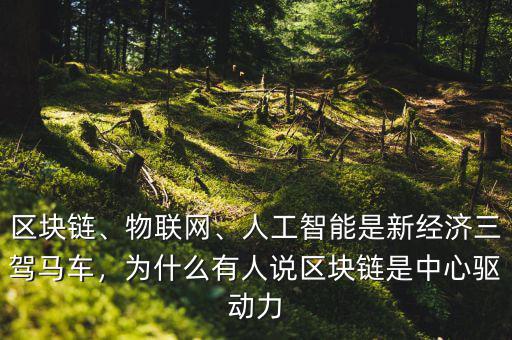 區(qū)塊鏈、物聯(lián)網(wǎng)、人工智能是新經(jīng)濟三駕馬車，為什么有人說區(qū)塊鏈是中心驅(qū)動力