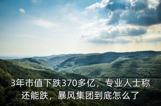 3年市值下跌370多億，專業(yè)人士稱還能跌，暴風(fēng)集團(tuán)到底怎么了