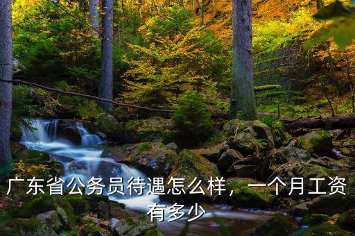廣東省公務(wù)員待遇怎么樣，一個月工資有多少