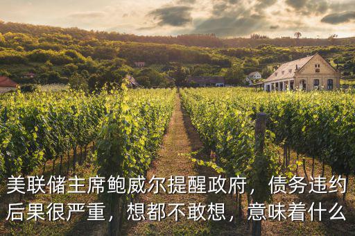 美聯(lián)儲主席鮑威爾提醒政府，債務違約后果很嚴重，想都不敢想，意味著什么