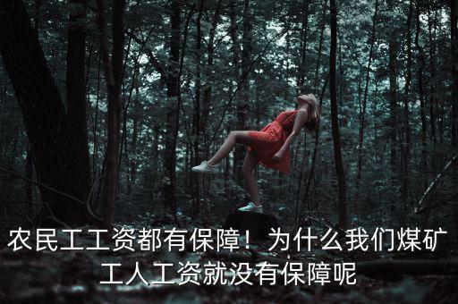 農(nóng)民工工資都有保障！為什么我們煤礦工人工資就沒(méi)有保障呢