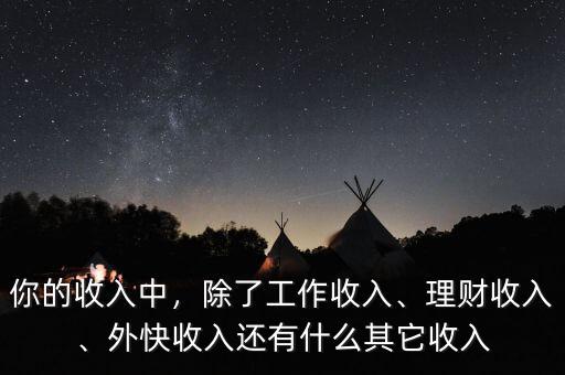 你的收入中，除了工作收入、理財(cái)收入、外快收入還有什么其它收入