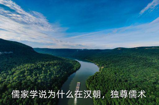 儒家學說為什么在漢朝，獨尊儒術