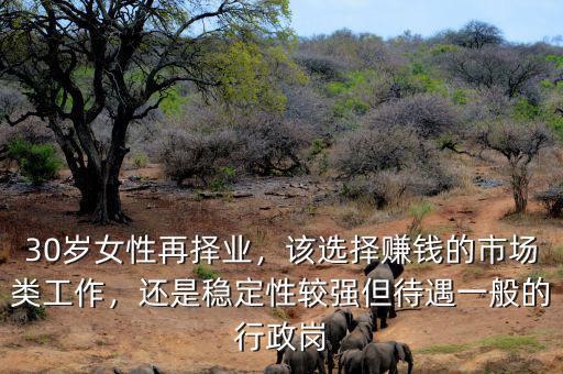 30歲女性再擇業(yè)，該選擇賺錢的市場類工作，還是穩(wěn)定性較強但待遇一般的行政崗