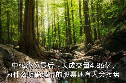中弘股份最后一天成交量4.86億，為什么明確退市的股票還有人會接盤