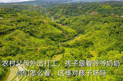 農(nóng)村父母外出打工，孩子跟著爺爺奶奶你們怎么看，這樣對孩子好嗎