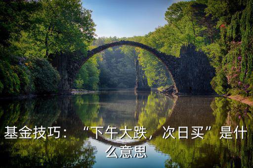 基金技巧：“下午大跌，次日買”是什么意思