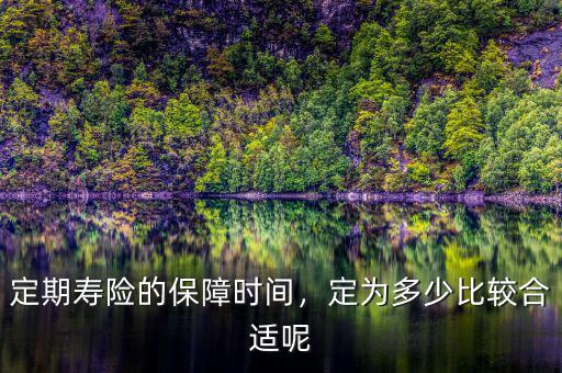定期壽險(xiǎn)的保障時(shí)間，定為多少比較合適呢