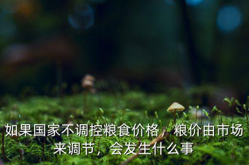 如果國(guó)家不調(diào)控糧食價(jià)格，糧價(jià)由市場(chǎng)來調(diào)節(jié)，會(huì)發(fā)生什么事