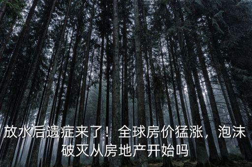 放水后遺癥來了！全球房價猛漲，泡沫破滅從房地產(chǎn)開始嗎