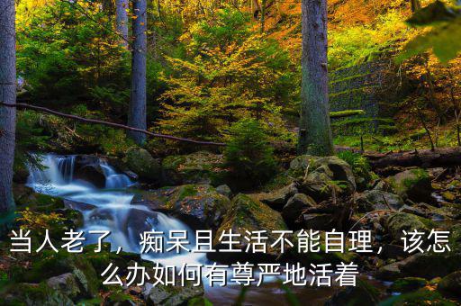 當(dāng)人老了，癡呆且生活不能自理，該怎么辦如何有尊嚴(yán)地活著