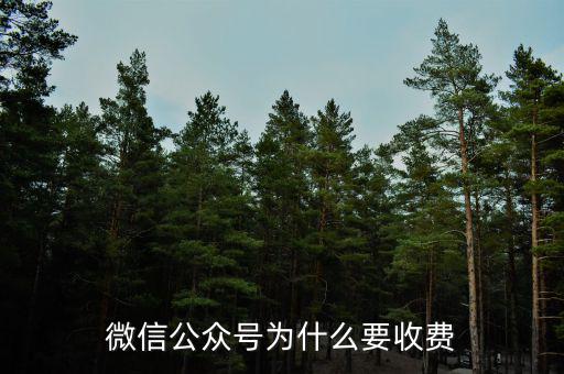 微信公眾號為什么要收費(fèi)