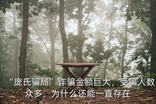 “龐氏騙局”詐騙金額巨大，受騙人數(shù)眾多，為什么還能一直存在