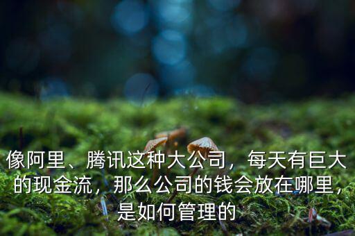 像阿里、騰訊這種大公司，每天有巨大的現(xiàn)金流，那么公司的錢會放在哪里，是如何管理的