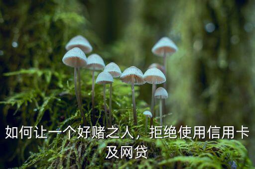如何讓一個(gè)好賭之人，拒絕使用信用卡及網(wǎng)貸