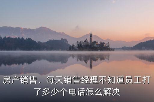 房產(chǎn)銷售，每天銷售經(jīng)理不知道員工打了多少個電話怎么解決