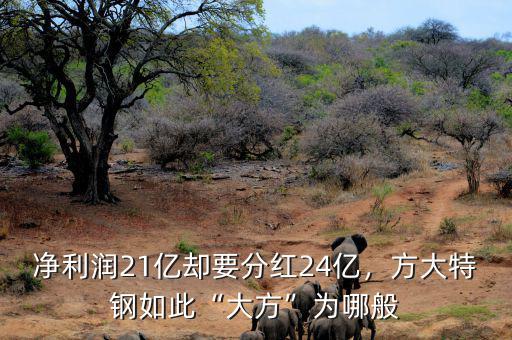 凈利潤(rùn)21億卻要分紅24億，方大特鋼如此“大方”為哪般