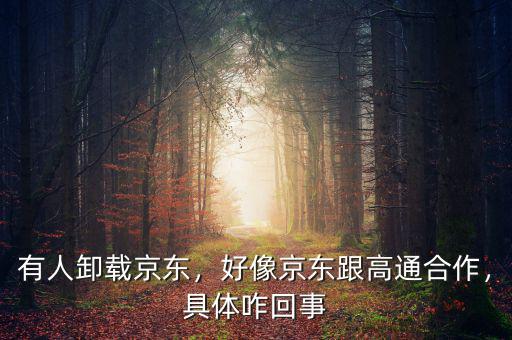 有人卸載京東，好像京東跟高通合作，具體咋回事
