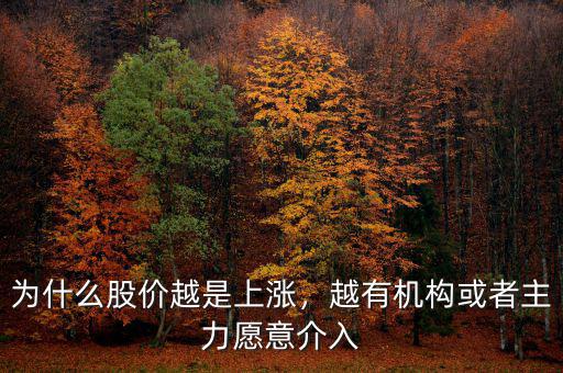 為什么股價(jià)越是上漲，越有機(jī)構(gòu)或者主力愿意介入