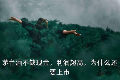 茅臺酒不缺現(xiàn)金，利潤超高，為什么還要上市