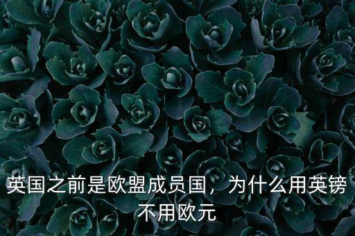 英國(guó)之前是歐盟成員國(guó)，為什么用英鎊不用歐元