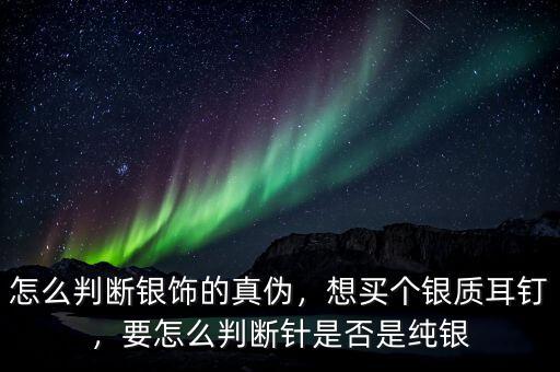 怎么判斷銀飾的真?zhèn)危胭I個(gè)銀質(zhì)耳釘，要怎么判斷針是否是純銀