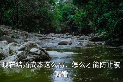 現在結婚成本這么高，怎么才能防止被騙婚
