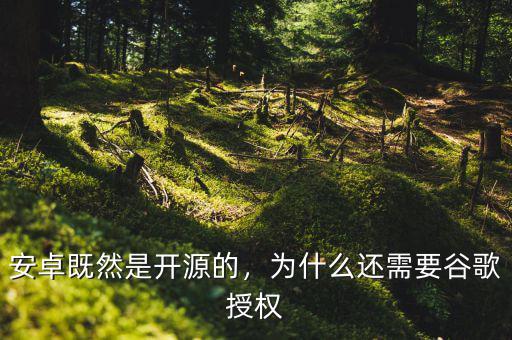 安卓既然是開源的，為什么還需要谷歌授權(quán)