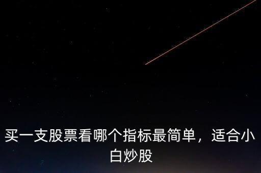 買一支股票看哪個指標(biāo)最簡單，適合小白炒股
