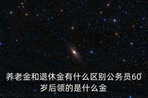 養(yǎng)老金和退休金有什么區(qū)別公務(wù)員60歲后領(lǐng)的是什么金