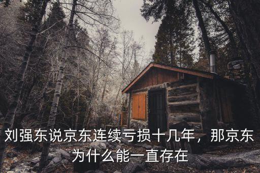 劉強(qiáng)東說京東連續(xù)虧損十幾年，那京東為什么能一直存在
