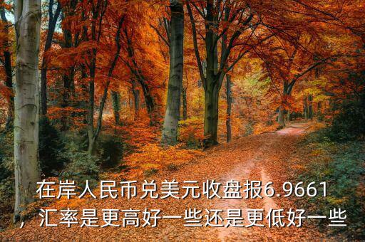 在岸人民幣兌美元收盤報(bào)6.9661，匯率是更高好一些還是更低好一些