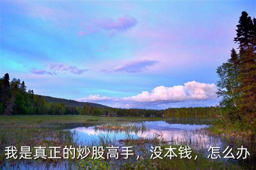我是真正的炒股高手，沒本錢，怎么辦