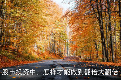 股市投資中，怎樣才能做到翻倍大翻倍