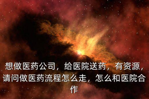 想做醫(yī)藥公司，給醫(yī)院送藥，有資源，請(qǐng)問做醫(yī)藥流程怎么走，怎么和醫(yī)院合作